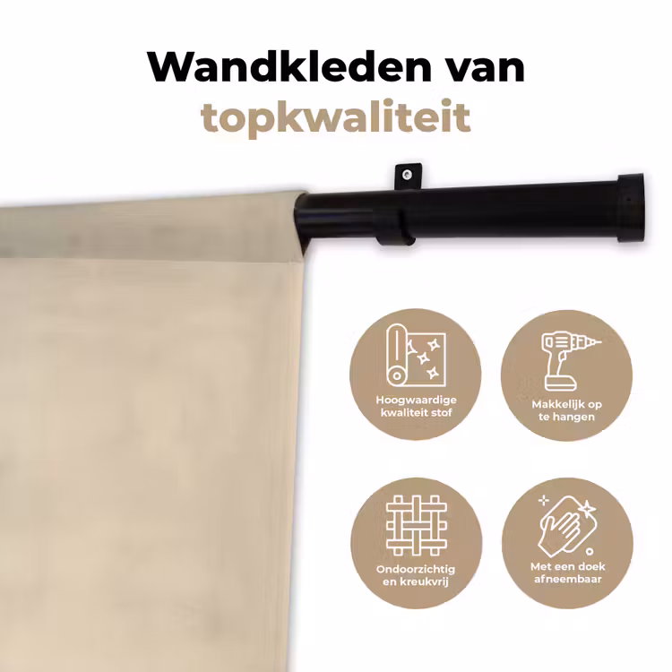 Geometrische bogen - Minimalistisch - Symmetrisch Wandkleed katoen klein -sfeer2