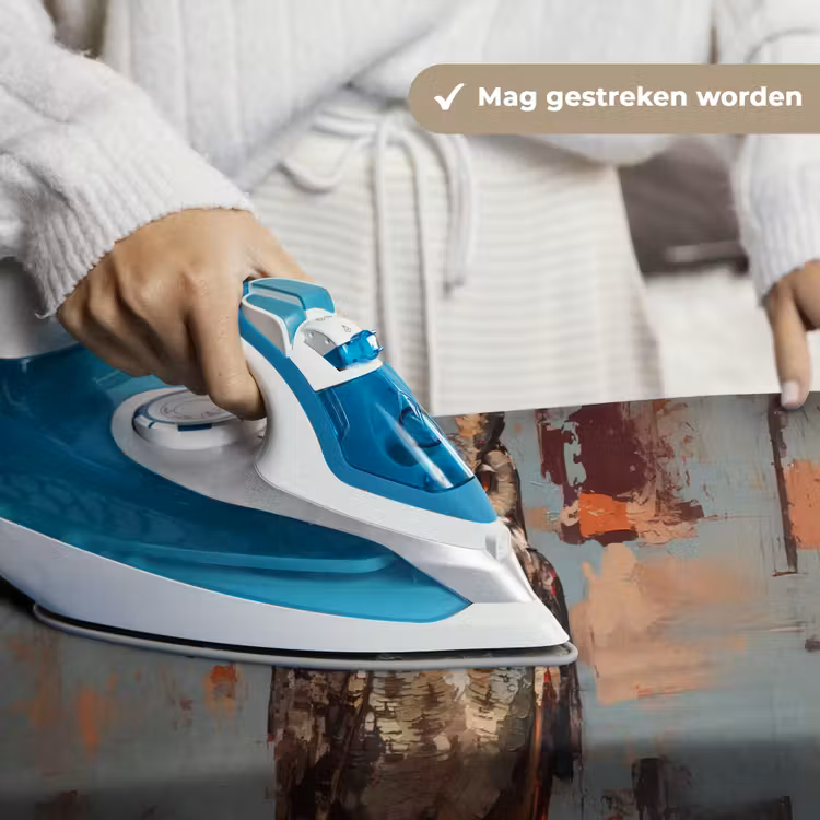 Geschilderd - Abstract - Uil - Bruin Wandkleed katoen klein -sfeer9
