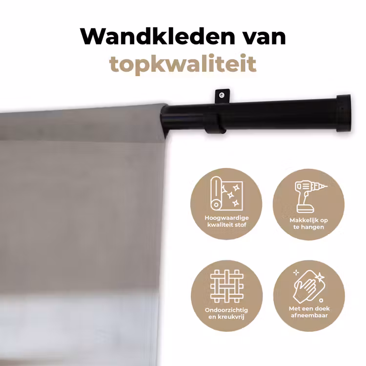 Gestapelde - Stenen - Grijs Wandkleed katoen klein -sfeer2
