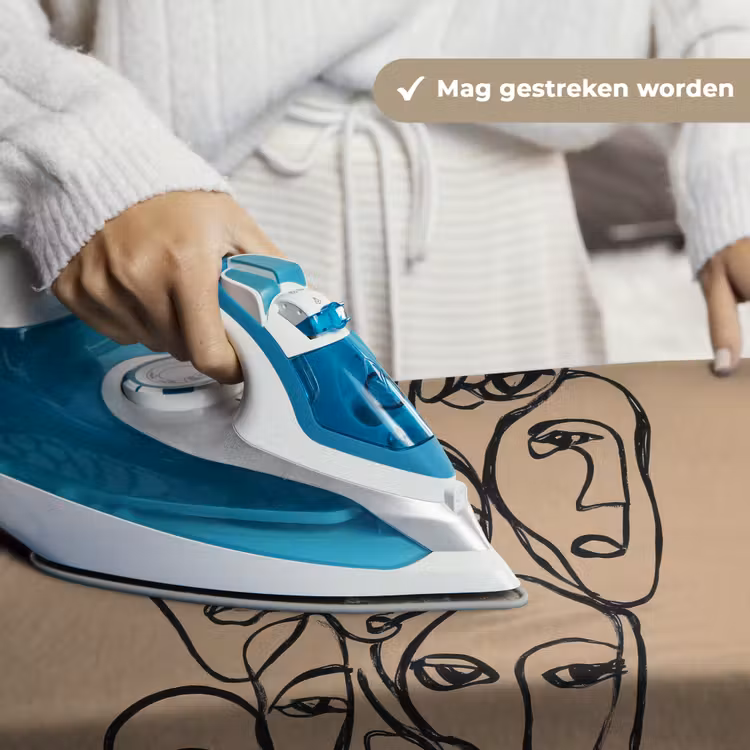 Gezichtenzee - Lijntekening - Abstract Wandkleed katoen klein -sfeer9