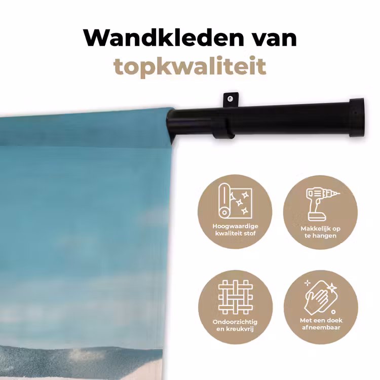 Glas - ijsblokjes - Citroen Wandkleed katoen klein -sfeer2