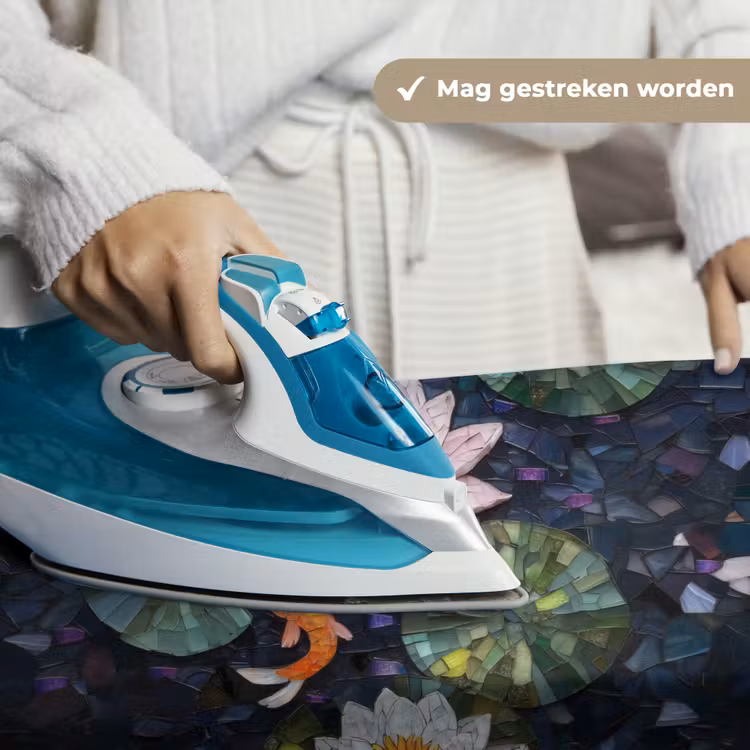 Glasstukjes - Leliebladeren - Vis - Oranje Wandkleed katoen klein -sfeer9
