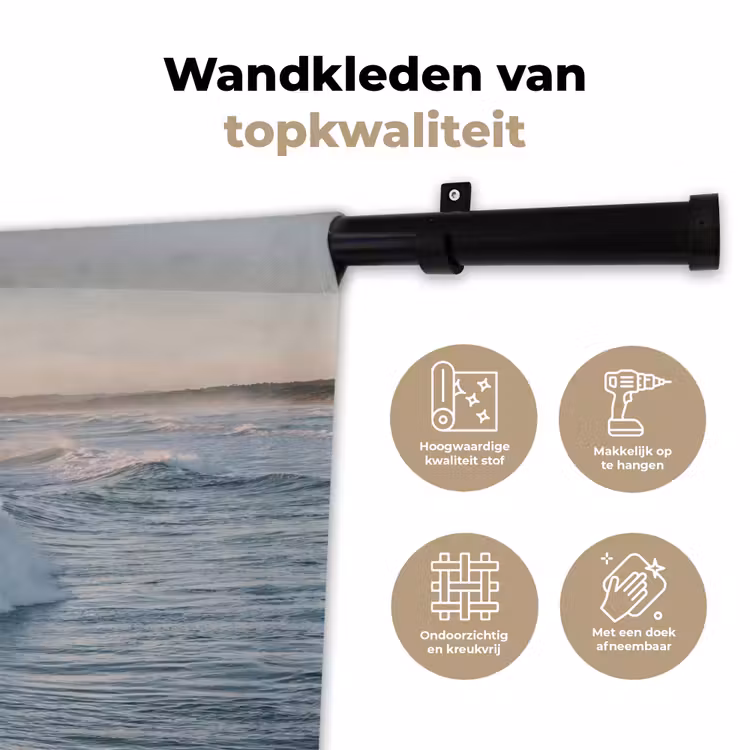Golf - Zee - Water Wandkleed katoen klein -sfeer2