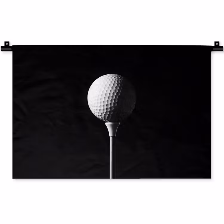Golfbal - Minimalistisch - Wit Wandkleed katoen klein -zz3d