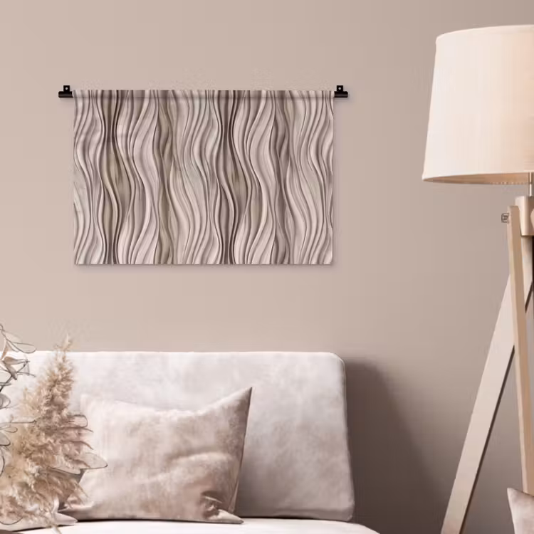 Golven - 3D - Crème Wandkleed katoen klein 269 -sfeer4