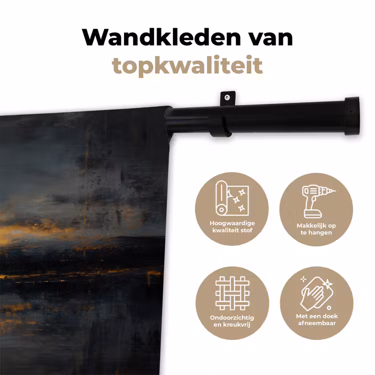 Gouden Reflectie op Water Wandkleed katoen klein -sfeer2