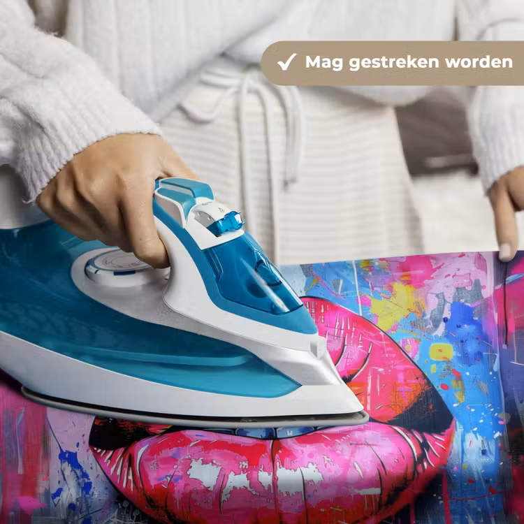Graffiti - Lippen - Felroze - Geschilderd Wandkleed katoen klein -sfeer9