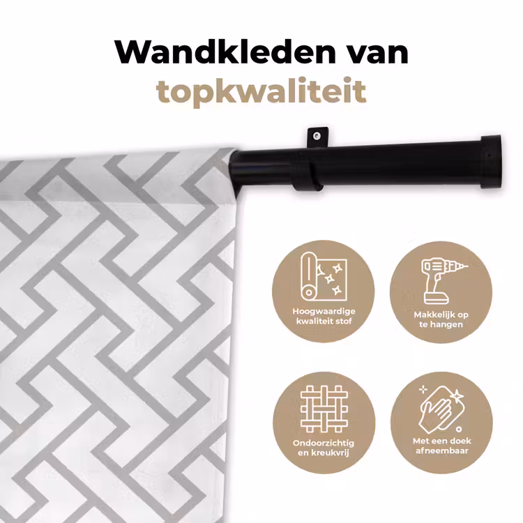 Grafisch - Patroon - Modern - Lijn Wandkleed katoen klein 269 -sfeer2