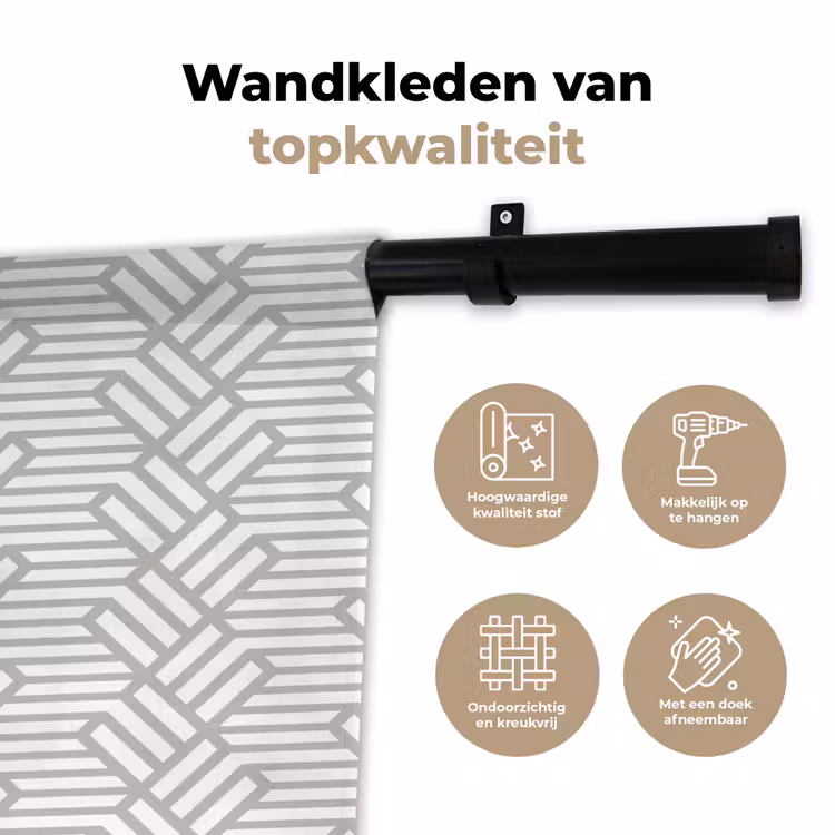 Grafisch - Patroon - Modern - Opvallend Wandkleed katoen klein 269 -sfeer2