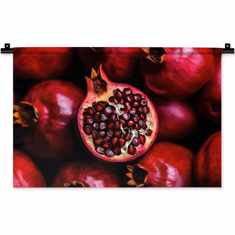 Granaatappel - Rood - Fruit Wandkleed katoen klein -zz3d