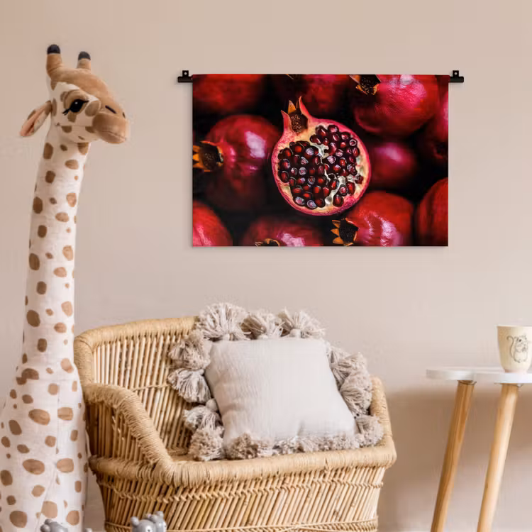 Granaatappel - Rood - Fruit Wandkleed katoen klein -wsfeer5_kind