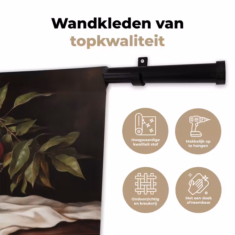 Granaatappels - Klassiek - Vintage Wandkleed katoen klein -sfeer2