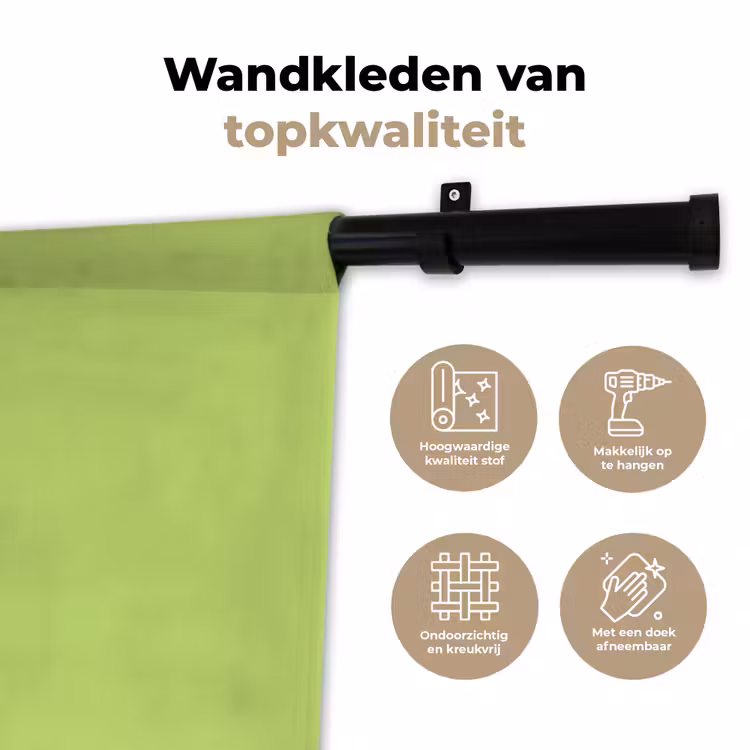 Grl pwr - Groen - Rood - 3D Wandkleed katoen klein -sfeer2