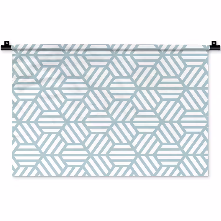 Groen - Geometrie - Patronen - Abstract Wandkleed katoen klein 269 -zz3d