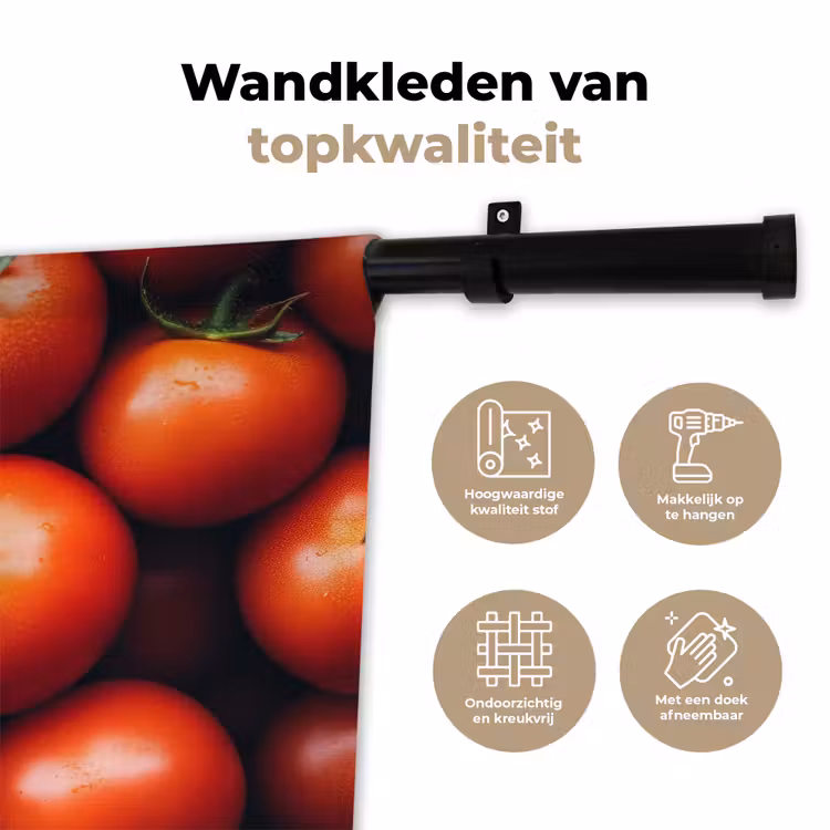 Groente - Rood - Tomaten Wandkleed katoen klein -sfeer2
