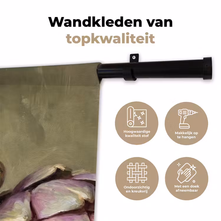 Wandkleed - Groente - Stilleven - Schilderij - Groente - Stilleven - Schilderij Wandkleed katoen klein
