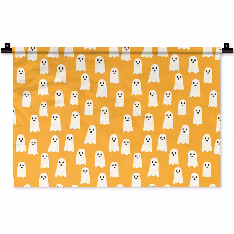 Halloween - Spookjes - Oker Wandkleed katoen klein 269 -zz3d