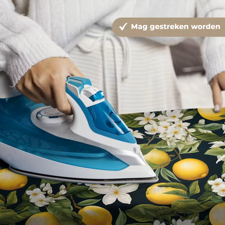 Hangende - Citroenen - Witte - Bloemetjes Wandkleed katoen klein 269 -sfeer9