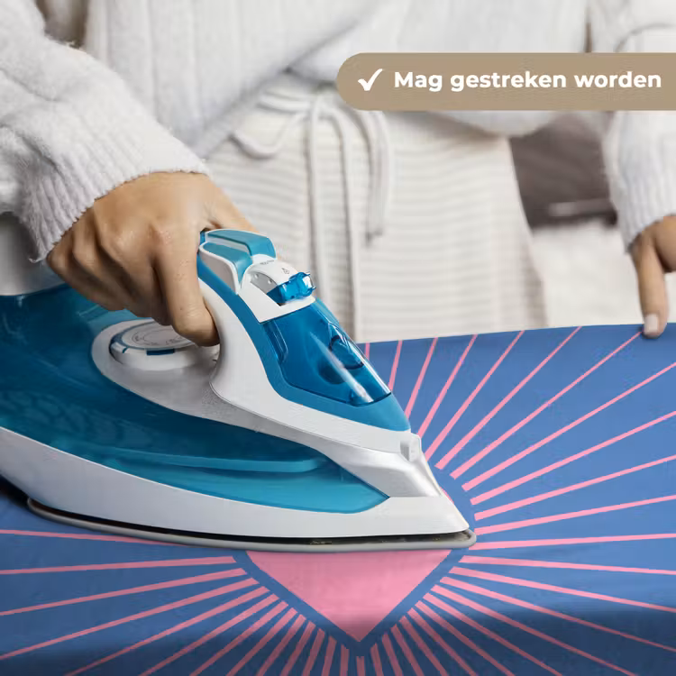 Hart - Stralen - Liefde - Modern - Roze Wandkleed katoen klein -sfeer9