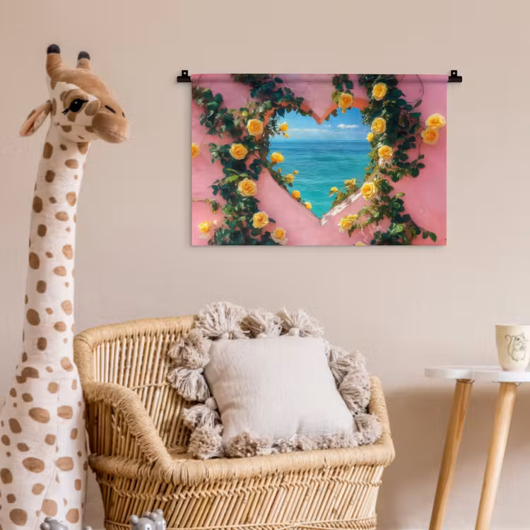 Hart - Zee - Muur Wandkleed katoen klein -wsfeer5_kind