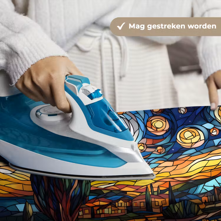 Hemel - Sterren - Mozaïek - Huizen Wandkleed katoen klein -sfeer9
