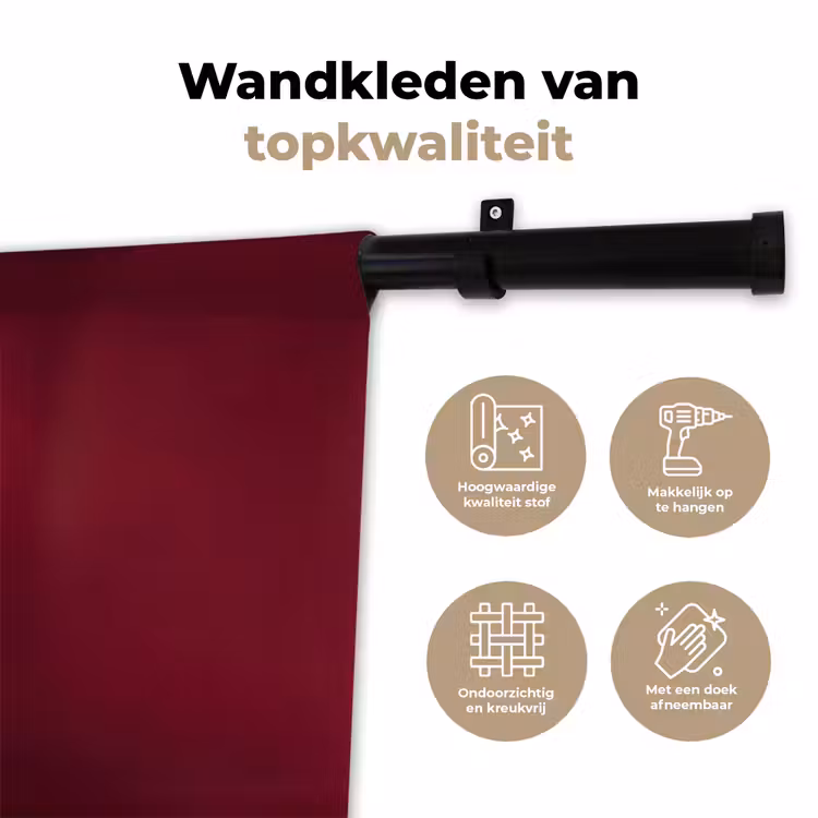 Hengst - Steigert - Rood Wandkleed katoen klein -sfeer2