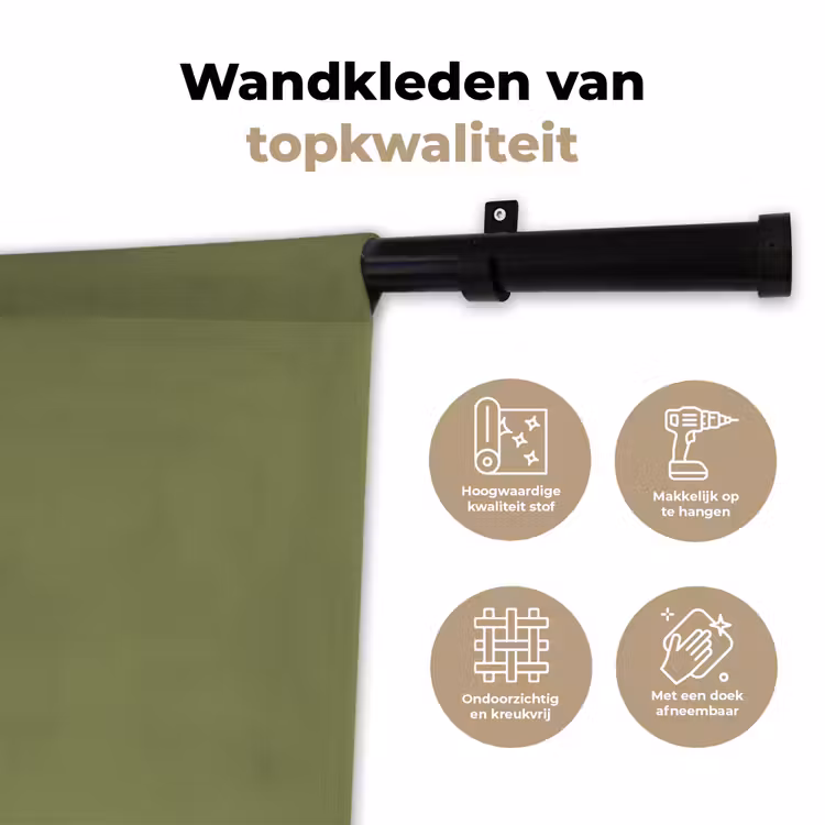 Herbal - Matcha - Groen Wandkleed katoen klein 269 -sfeer2
