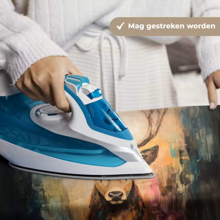 Hert - Geverfd - Gewei - Bruin Wandkleed katoen klein -sfeer9