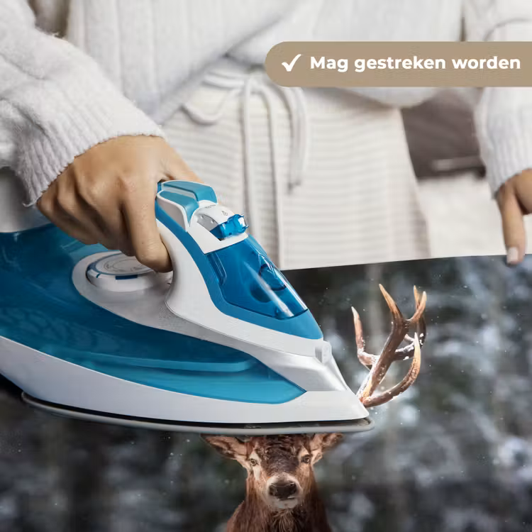 Hert - Winter - Sneeuw - Bos - Natuur - Dier Wandkleed katoen klein -sfeer9