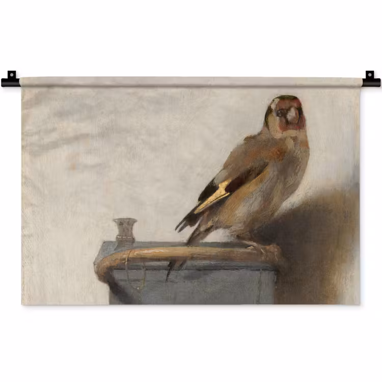 Het puttertje - Carel Fabritius Wandkleed katoen klein -zz3d