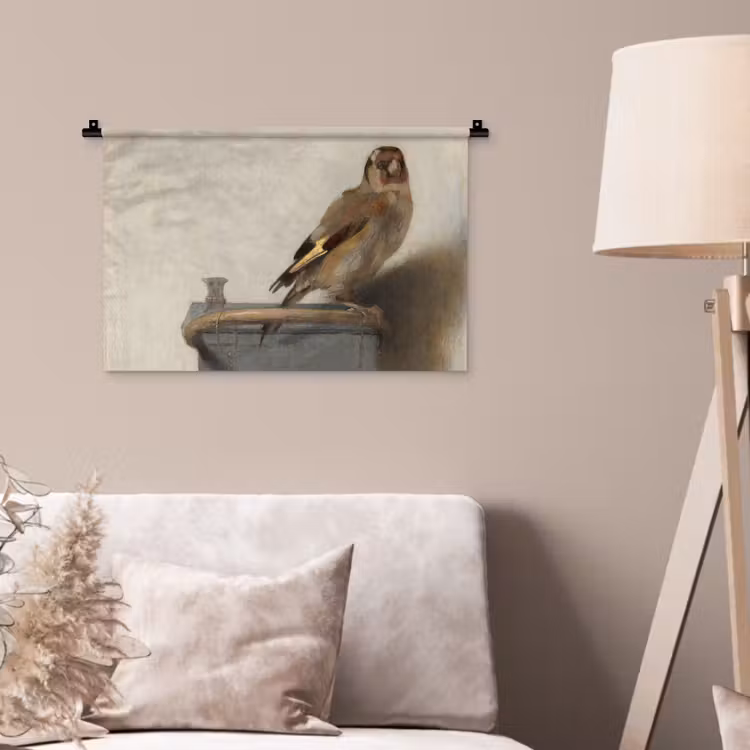 Het puttertje - Carel Fabritius Wandkleed katoen klein -sfeer4