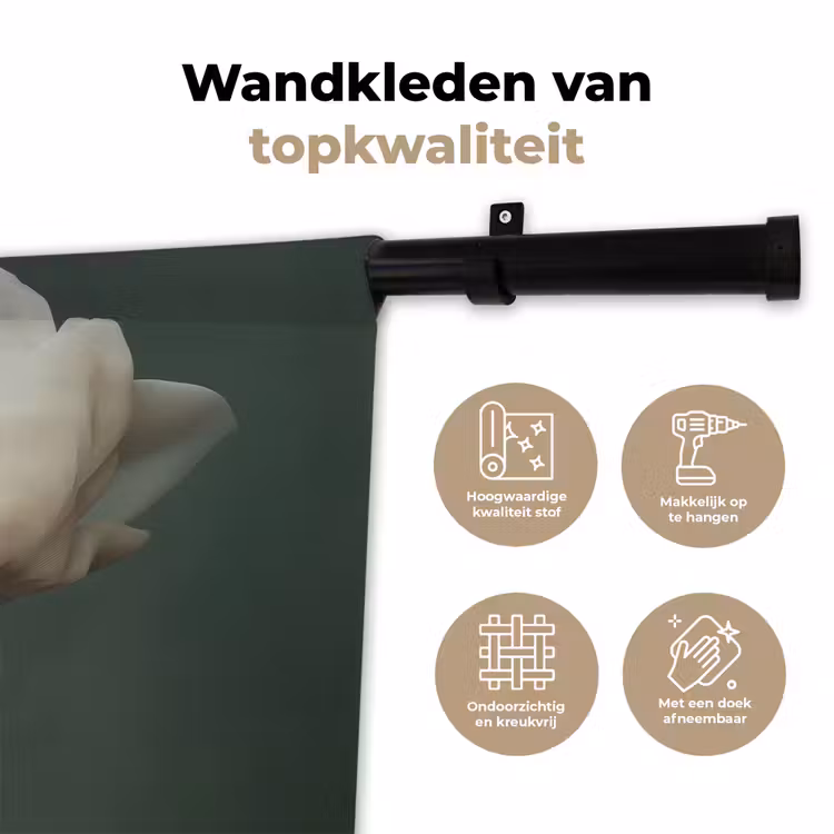 Hoed - Vrouw - Beige Wandkleed katoen klein -sfeer2