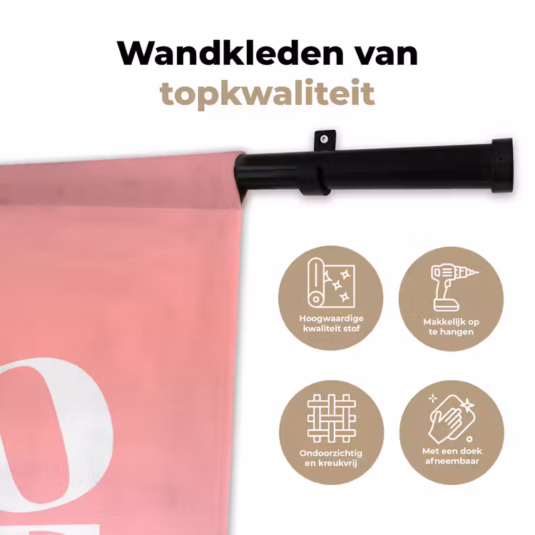 Home - Letters - Groot - Roze Wandkleed katoen klein -sfeer2