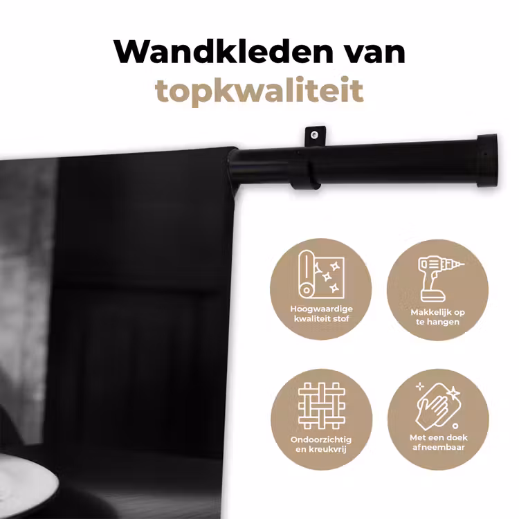 Hond - Bulldog - Pasta - Bril - Stoer - Dieren Wandkleed katoen klein -sfeer2
