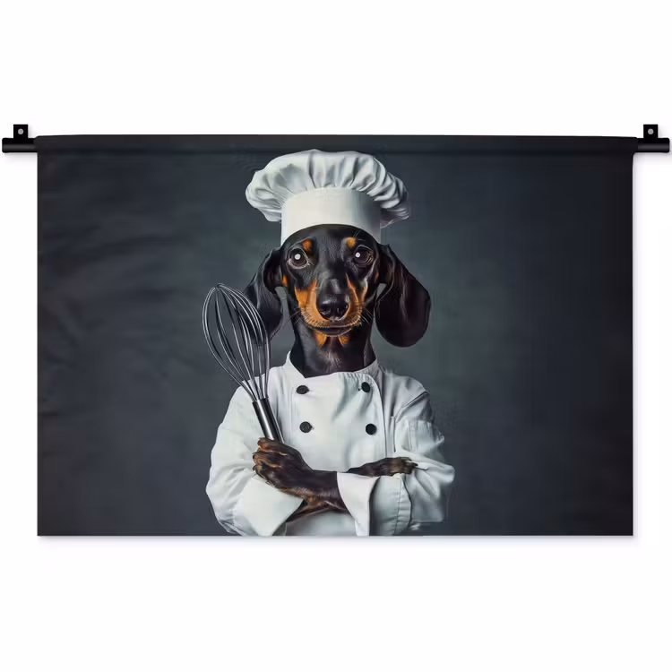 Hond - Garde - Kok Wandkleed katoen klein -zz3d