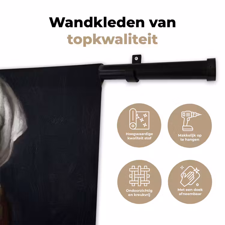 Iconisch - Modern - Kleurrijk Wandkleed katoen klein -sfeer2