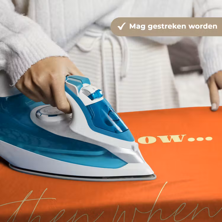 If not now then when - Oranje - Geel - Levendig Wandkleed katoen klein -sfeer9