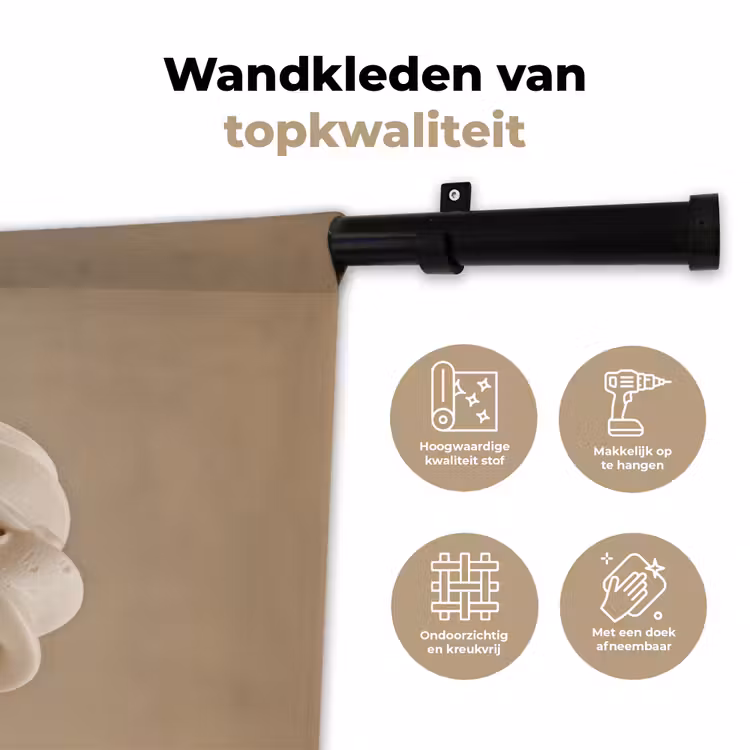 IJs - Softijs - Romig - Hoorntje - Beige Wandkleed katoen klein -sfeer2