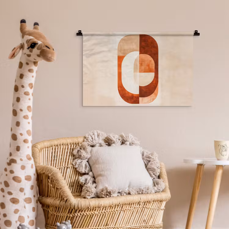 Illustratie - Abstract - Vormen - Rood Wandkleed katoen klein -wsfeer5_kind