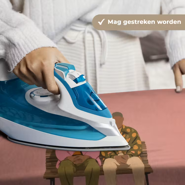 Illustratie - Bankje - Personen - Minimalistisch Wandkleed katoen klein -sfeer9