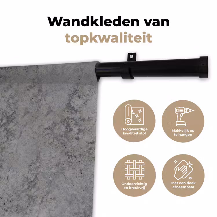 Industrieel - Beton - Patronen Wandkleed katoen klein 269 -sfeer2