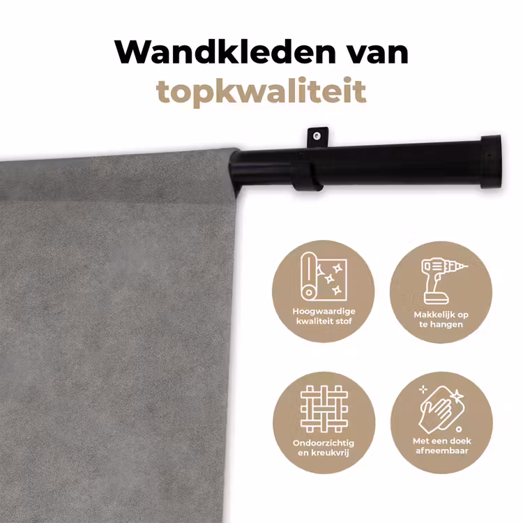 Industrieel - Patroon - Beton Wandkleed katoen klein 269 -sfeer2