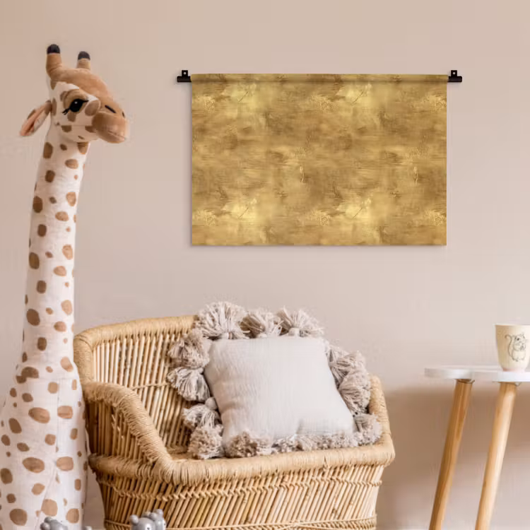 Industrieel - Textuur - Goud Wandkleed katoen klein 269 -wsfeer5_kind