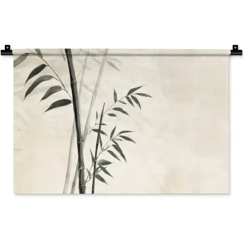 Japandi - Bamboe - Beige Wandkleed katoen klein -zz3d