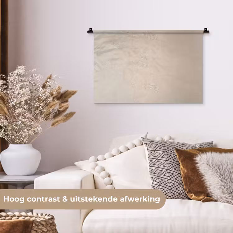 Japandi - Beige - Modern Wandkleed katoen klein -sfeer1