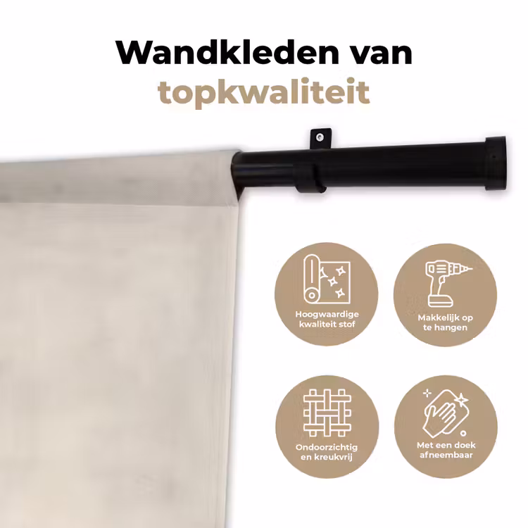 Japandi - Wabi sabi - Beige Wandkleed katoen klein -sfeer2