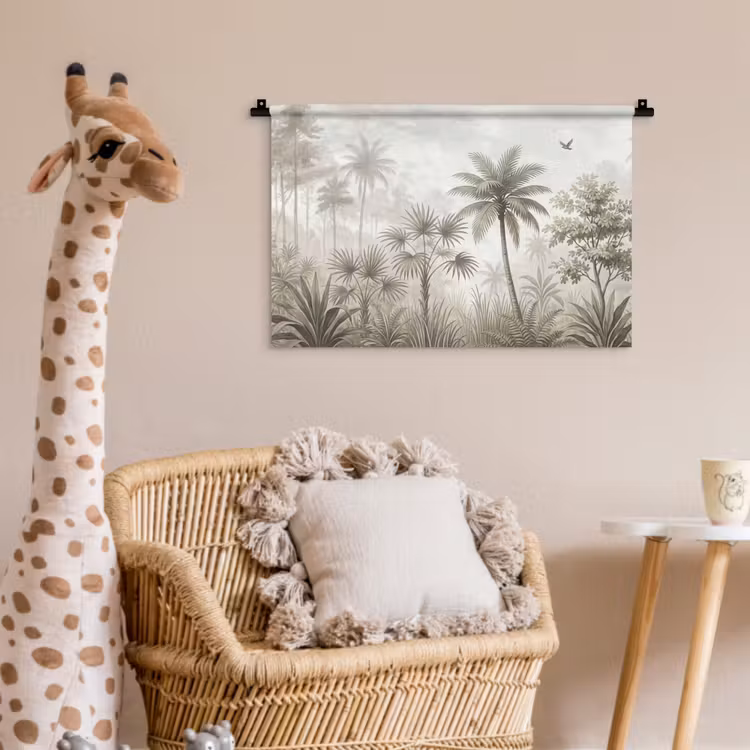 Jungle - Palmbomen - Natuur Wandkleed katoen klein -wsfeer5_kind