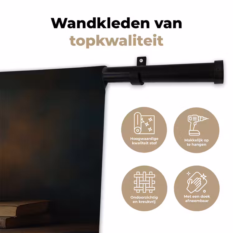 Kaarsen - Stilleven - Rustiek - Boeken Wandkleed katoen klein -sfeer2