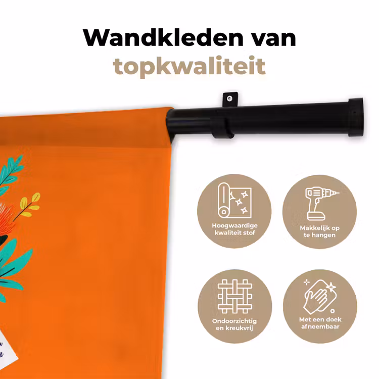 Kaartje - Boeket - Bloemen Wandkleed katoen klein -sfeer2