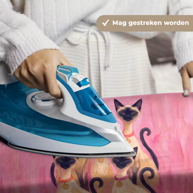Kat - Groep - Dieren - Modern - Roze Wandkleed katoen klein -sfeer9